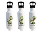 Trinkflasche Dino | personalisierte Edelstahlflasche | Geschenk für Schulanfang, Kita Start