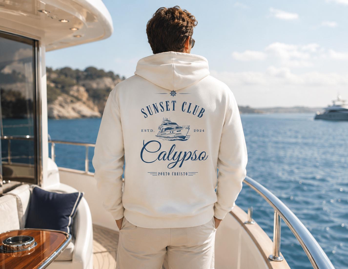 Personalisierter Herren Premium Bio Hoodie für Bootsbesitzer – maritimer Rückenprint mit Bootsname, Boot & eigenem Text | in 3 Farben