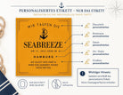 Schiffstaufe - Personalisiertes Etikett Champagnerflasche | Boot Taufe | Bootsname, Heimathafen, Datum, Grußtext anpassbar für Bootstaufe