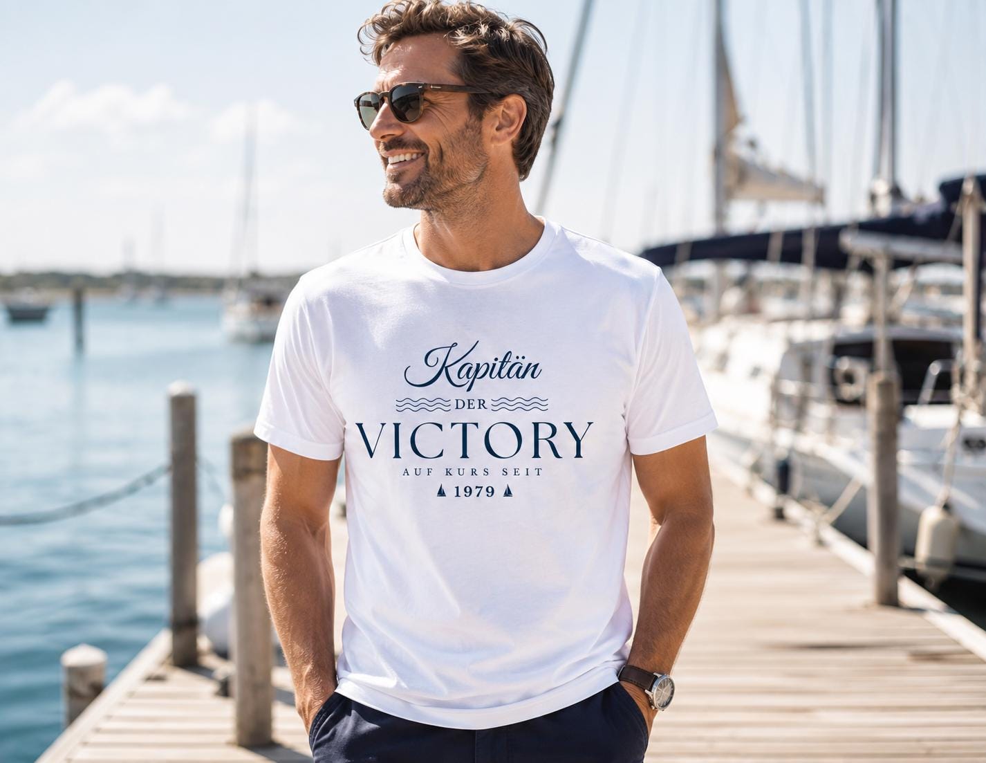Personalisierbares Boots-Shirt mit Bootsname – Geschenkidee für Segler, Skipper & Bootsliebhaber