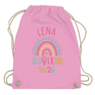 Personalisierter Turnbeutel Schulkind 2026 in 8 Farben | Geschenk zur Einschulung | Sportbeutel mit Name | Kindergarten- & Schultasche