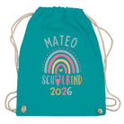 Personalisierter Turnbeutel Schulkind 2026 in 8 Farben | Geschenk zur Einschulung | Sportbeutel mit Name | Kindergarten- & Schultasche