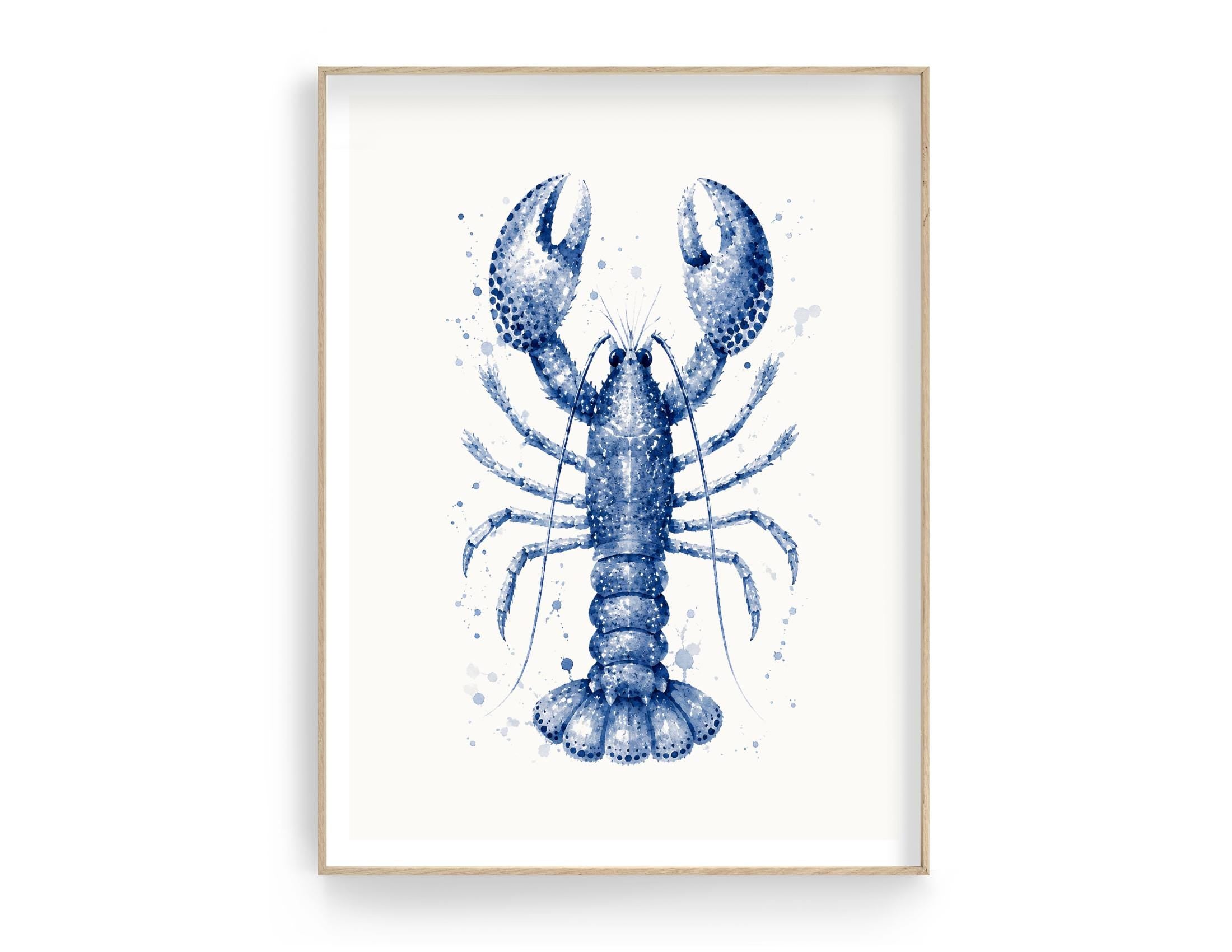 Poster Hummer | maritime Wall Art | Beach House Decor | Wand Deko | Coastal Wall Art