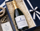 Schiffstaufe - Personalisiertes Etikett Champagnerflasche | Boot Taufe | Bootsname, Heimathafen, Datum, Grußtext anpassbar für Bootstaufe