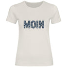 Damen T-Shirt „MOIN“ – Maritimes Shirt für Nordsee- & Küstenfans | weiß, rosa, natur, hellblau