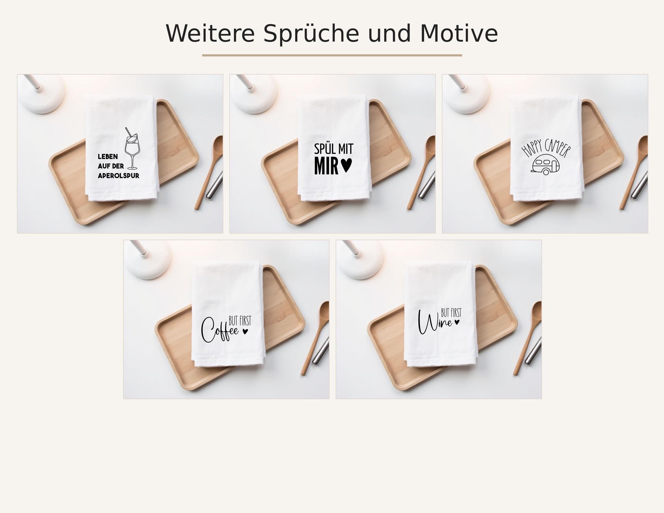 Geschirrtuch | Liberté Egalité Weinschorlé | lustiger Spruch | in schwarz, weiß oder grau