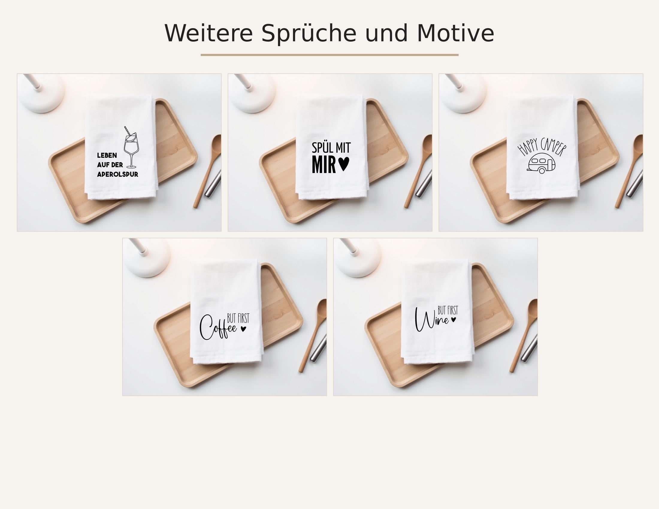 Geschirrtuch | Work Wine Balance | lustiger Spruch | in schwarz oder weiß