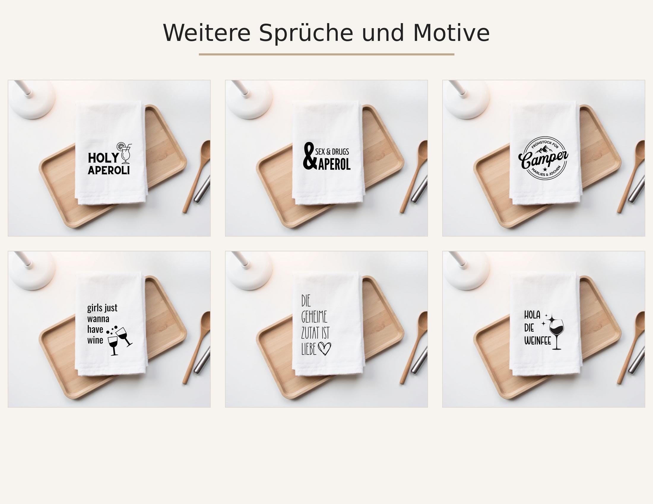 Geschirrtuch | Girls just wanna have wine | lustiger Spruch | Mädelsabend Geschenk | in weiß oder schwarz