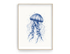 Poster Qualle | maritime Wall Art | Beach House Decor | Wand Deko | Coastal Wall Art