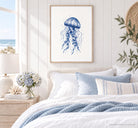 Poster Qualle | maritime Wall Art | Beach House Decor | Wand Deko | Coastal Wall Art