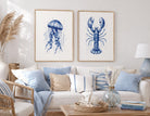 Poster Qualle | maritime Wall Art | Beach House Decor | Wand Deko | Coastal Wall Art