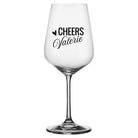 Personalisiertes Weinglas mit Name | Cheers, Cin Cin oder Santé | Geschenk für Frauen & Mädelsabend