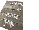 Vintage Holzschild „A Home Without a Dog Is Just a House“ | Shabby Chic Wanddeko für Hundeliebhaber