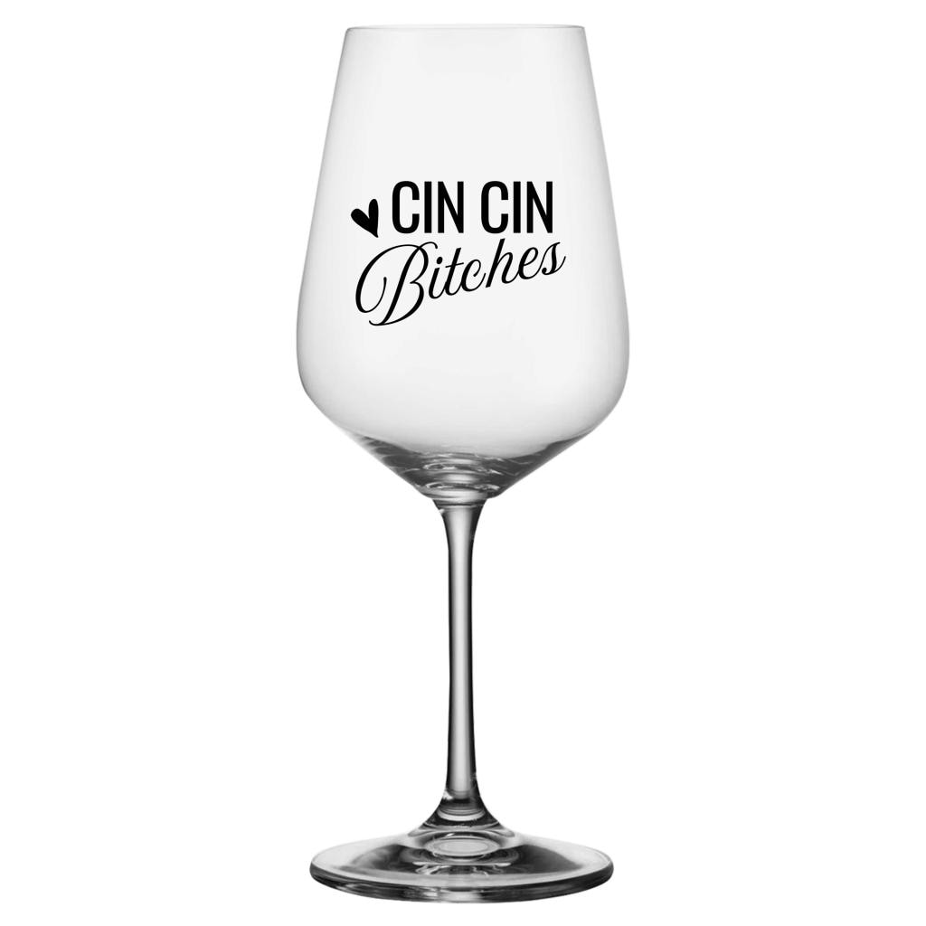Personalisiertes Weinglas mit Name | Cheers, Cin Cin oder Santé | Geschenk für Frauen & Mädelsabend
