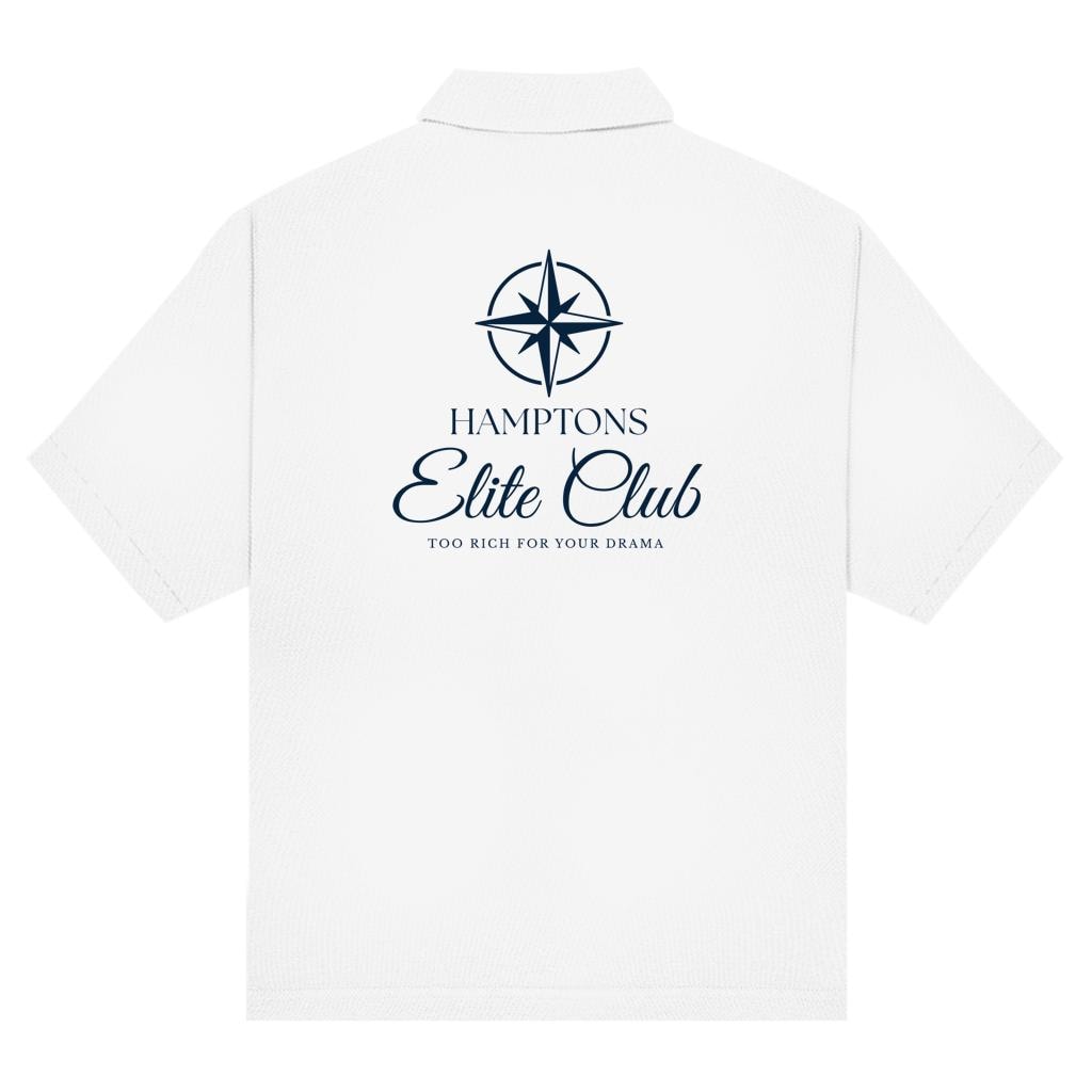 Hampton Elite Club Polo Shirt | Maritimes Unisex Poloshirt mit Kompass Motiv | Küstenlook Geschenk für Segler & Bootsliebhaber