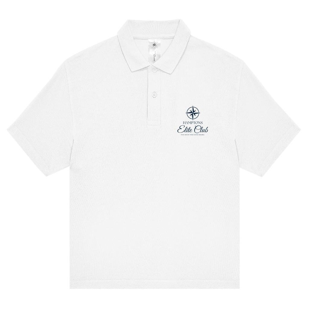 Hampton Elite Club Polo Shirt | Maritimes Unisex Poloshirt mit Kompass Motiv | Küstenlook Geschenk für Segler & Bootsliebhaber