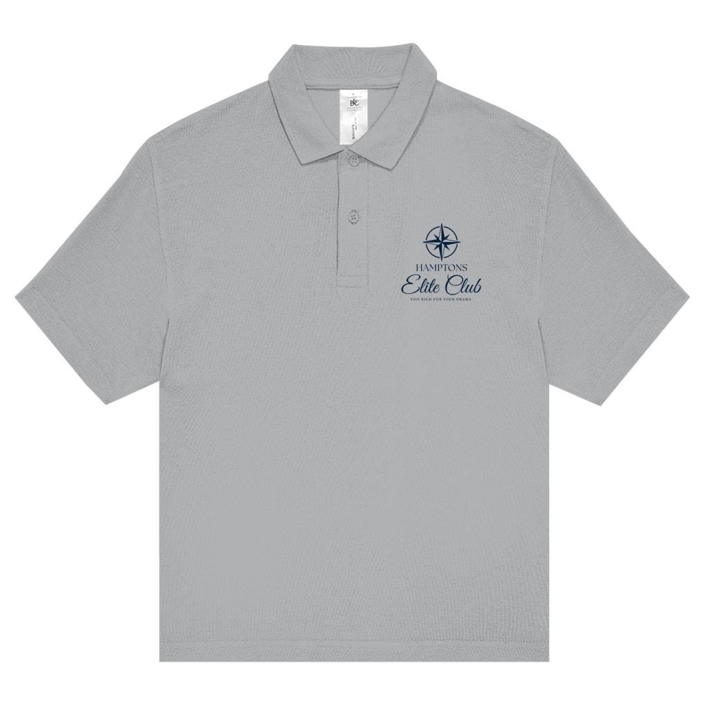 Hampton Elite Club Polo Shirt | Maritimes Unisex Poloshirt mit Kompass Motiv | Küstenlook Geschenk für Segler & Bootsliebhaber