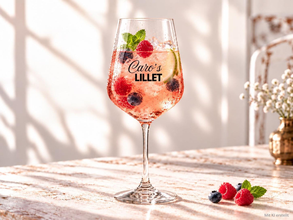 Personalisiertes Weinglas | Spritzglas – bedruckt mit Wunschname und Wunschtext