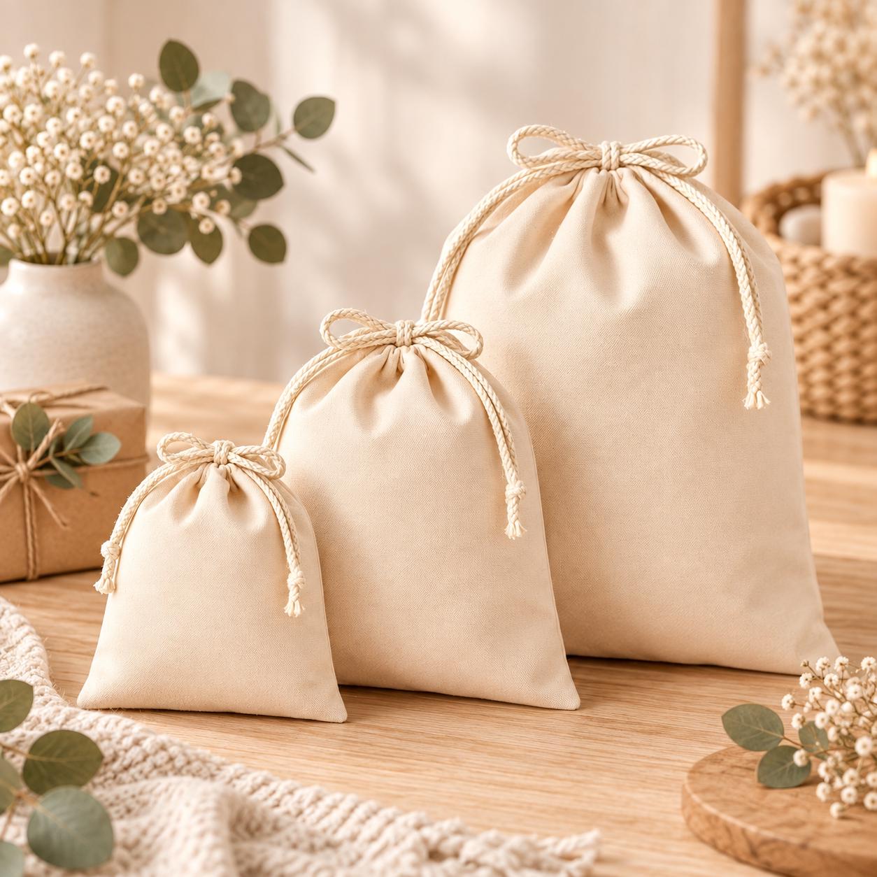 Personalisierter Geschenkbeutel mit weihnachtlichem Tier-Motiv als Verpackung für Nikolaus, Wichteln, Weihnachten | 3 Größen | 8 Motive