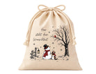Personalisierter Geschenkbeutel mit Schneemann | liebevolle Verpackung für Überraschungen zum Nikolaus, Wichteln, Weihnachten | in 3 Größen