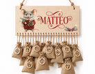Personalisierbarer Adventskalender aus Holz | mit niedlichen Weihnachts-Mäusen – wiederverwendbar & liebevoll befüllbar