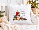 Personalisiertes Weihnachtskissen mit Bärchen – Kuschelkissen mit Wunschtext, Geschenk für Oma, Mama oder Familie | mit Füllung