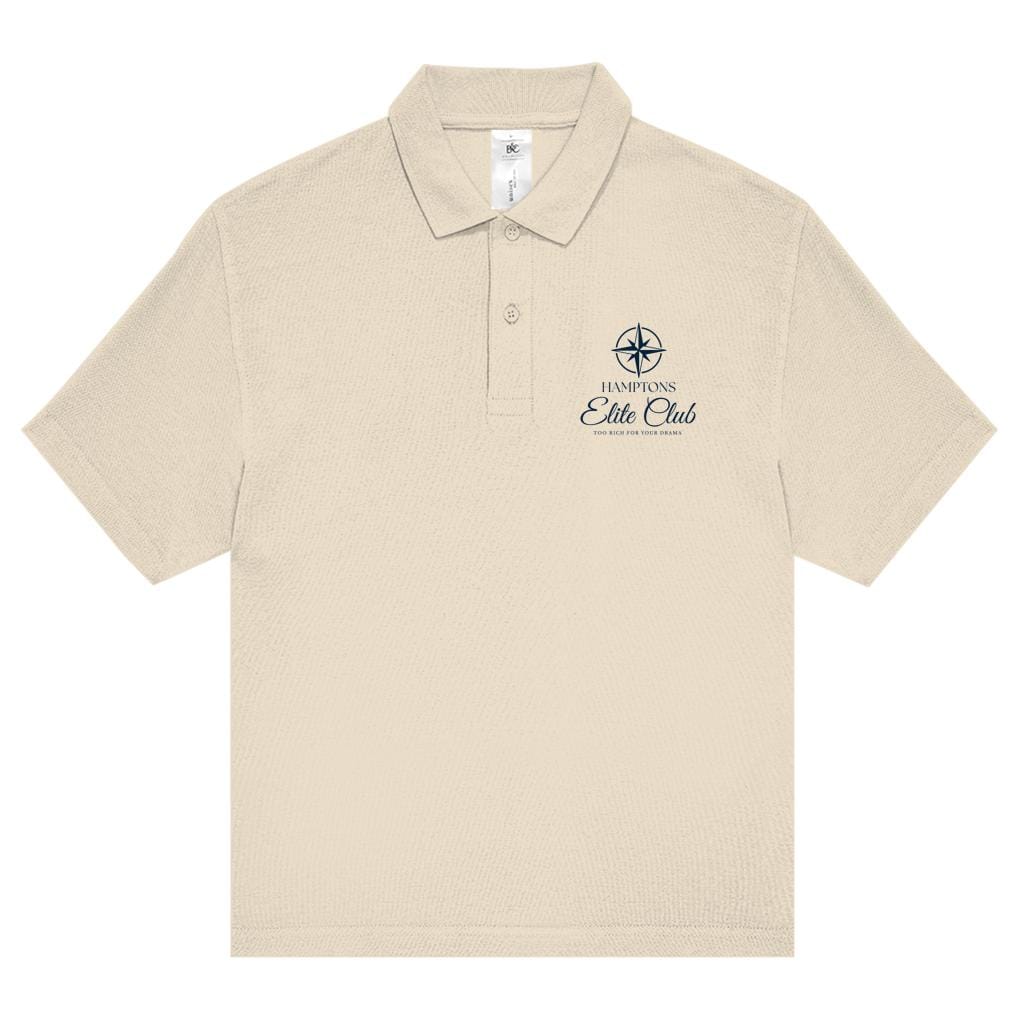 Hampton Elite Club Polo Shirt | Maritimes Unisex Poloshirt mit Kompass Motiv | Küstenlook Geschenk für Segler & Bootsliebhaber