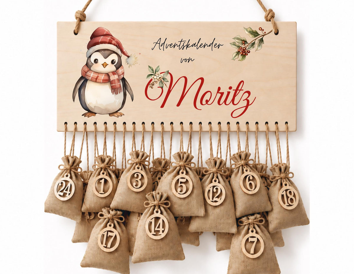 Personalisierbarer Adventskalender aus Holz – wiederverwendbar & liebevoll befüllbar