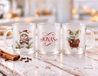 Personalisierte satinierte Glastasse | niedliche Mäuse und dein Name | Teetasse | 24 Motive zur Auswahl