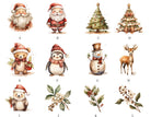 Personalisierte satinierte Glastasse | niedliche Weihnachtsmotive und dein Name | Teetasse