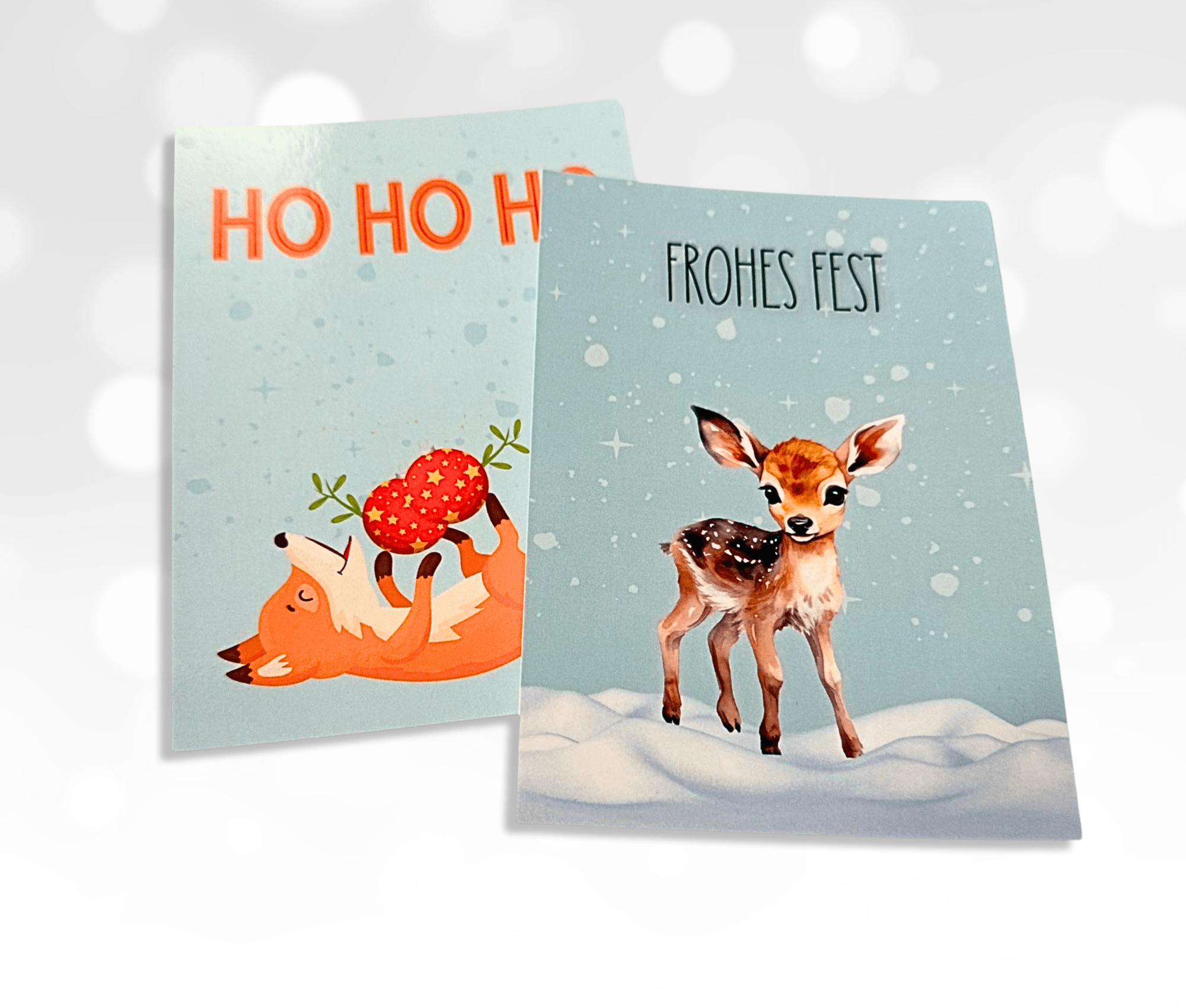 Karte Weihnachten | Reh oder Fuchs | Frohes Fest - Roo's Gift Shop