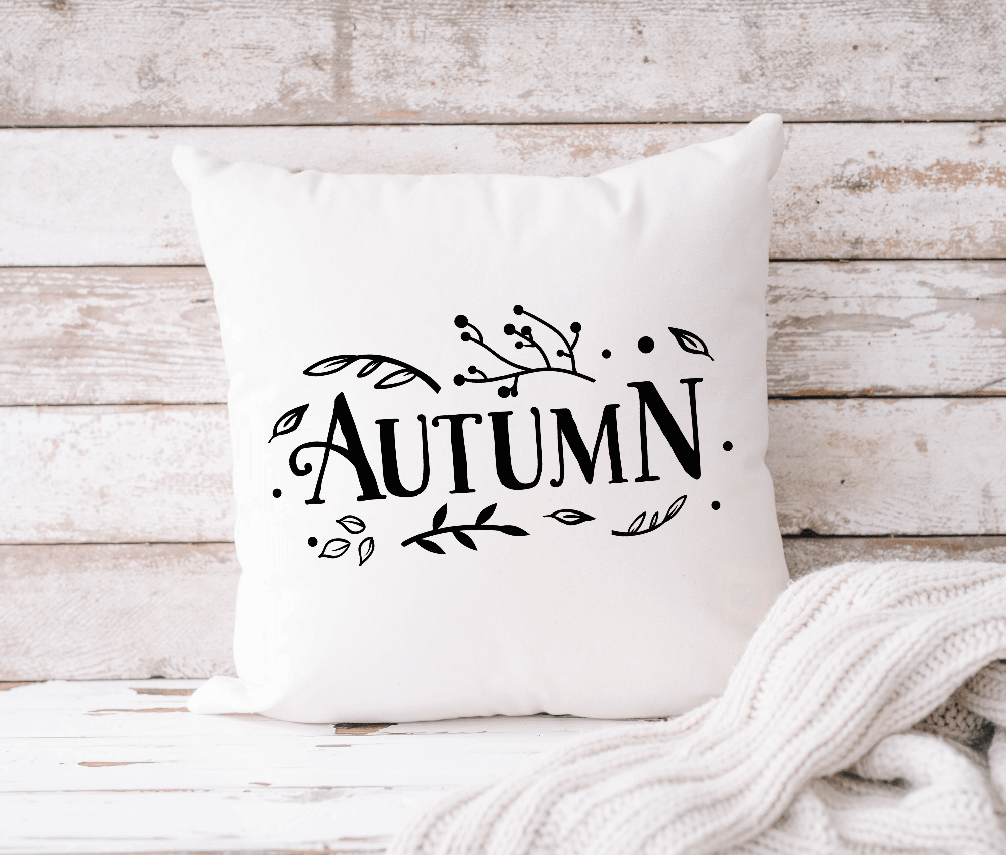 Kissen Herbst | Autumn | Schriftzug | 40 x 40 cm - Roo's Gift Shop