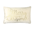 Kissen | Weihnachten | Merry Christmas | Samt creme gold - Roo's Gift Shop