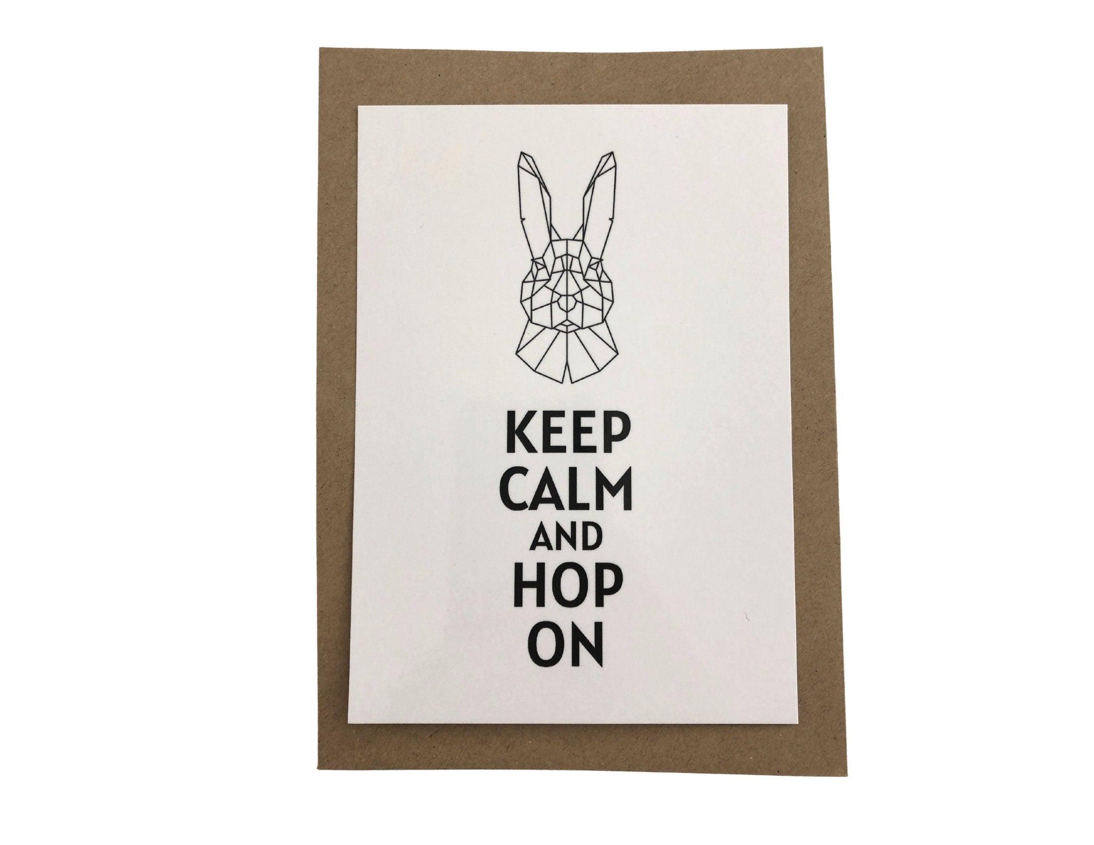 Oster Karten | Ostergruß | Grußkarte Hase | A6 | Umschlag Kraftpapier | einzeln oder im Set - Roo's Gift Shop