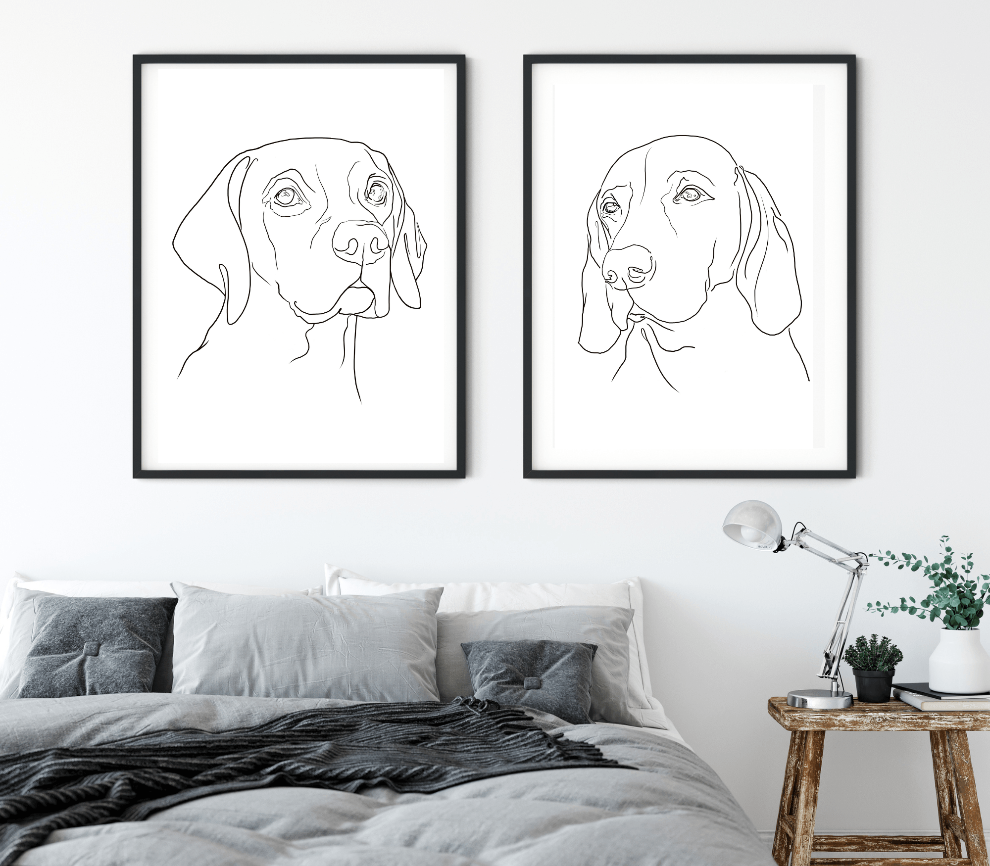 Poster | Portrait von Deinem Hund | One Line Art - Roo's Gift Shop