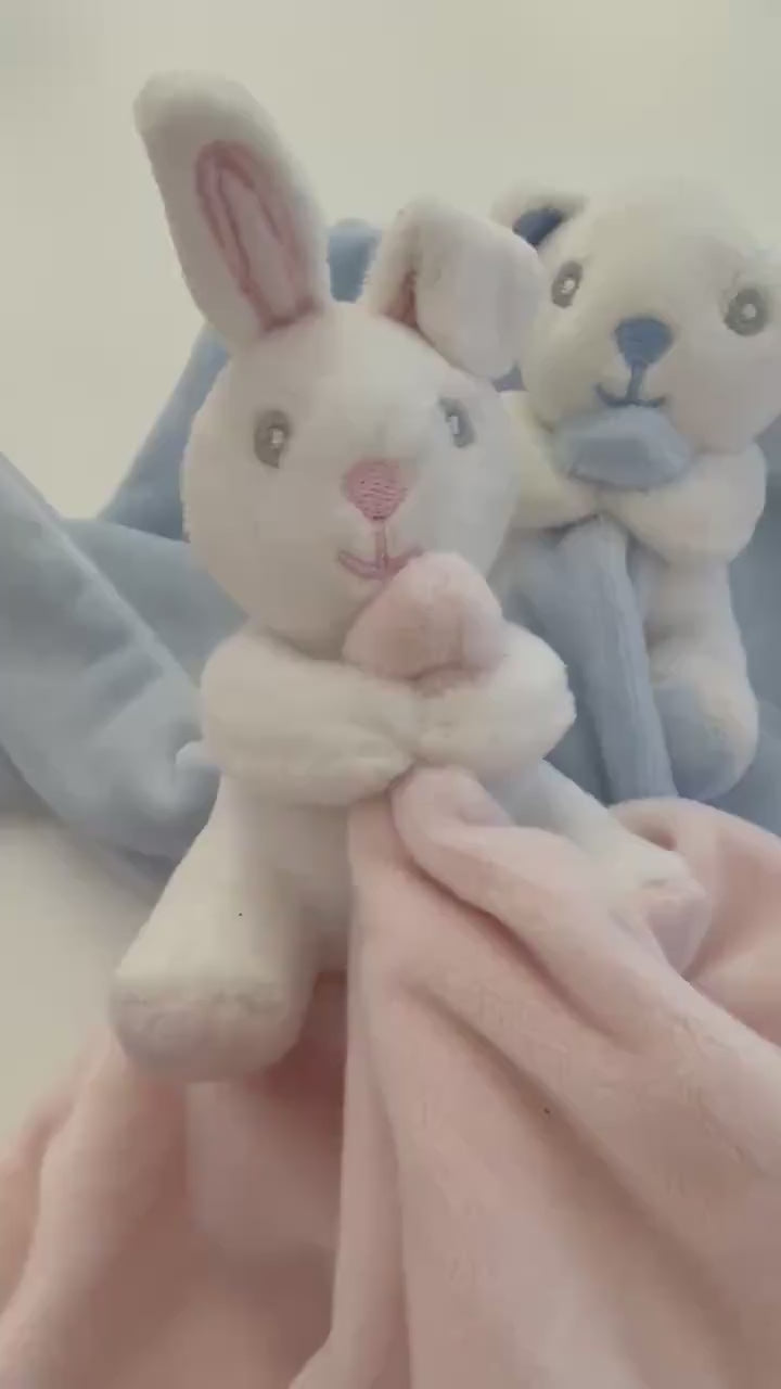 Personalisiertes Babykissen mit Namen – Hase oder Bär | Geschenk zur Geburt & Taufe