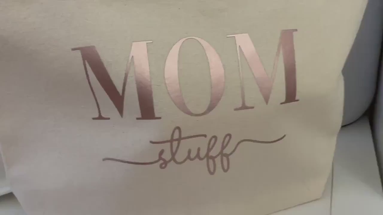 Mom Kosmetiktasche | Schminktasche Mama | Schriftfarben roségold, gold, schwarz, silber | Geschenk Mutter