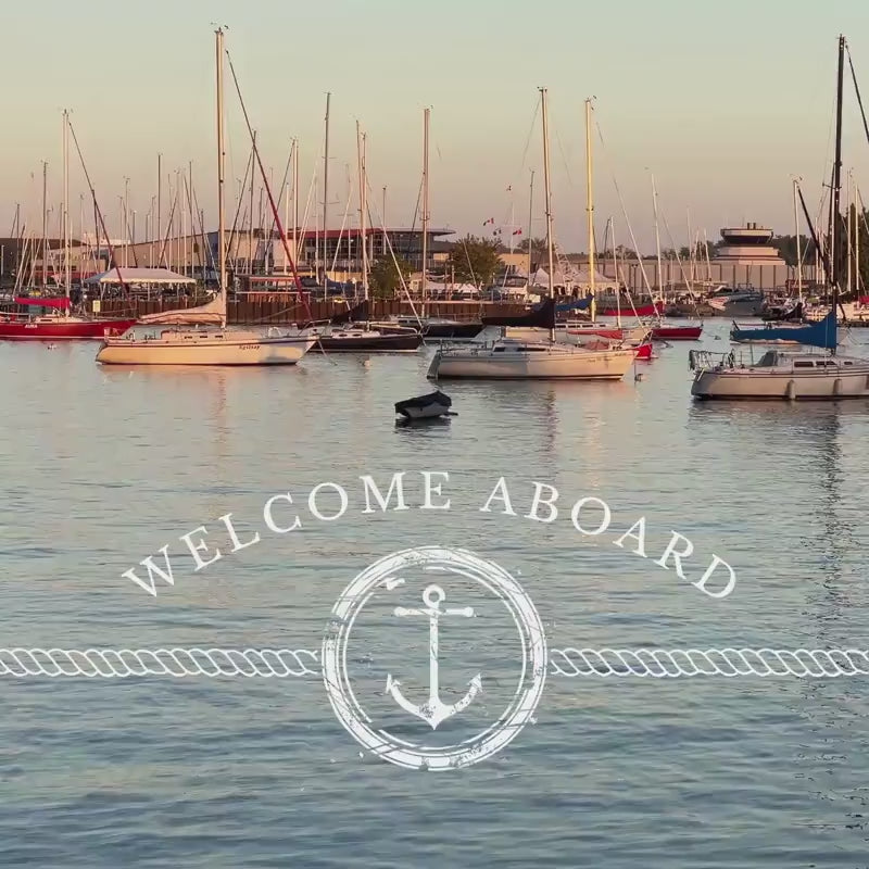 Personalisierte Badelatschen mit Bootsname | Geschenk für Bootsbesitzer | Maritime Slides mit Bootsnamen | Yacht Geschenk | Segelurlaub