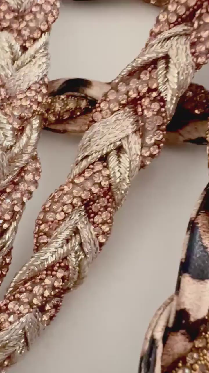 Edle Handyketten in Leo mit Glitzer | universal Schnur Band für Mobiltelefone inkl. Adapter