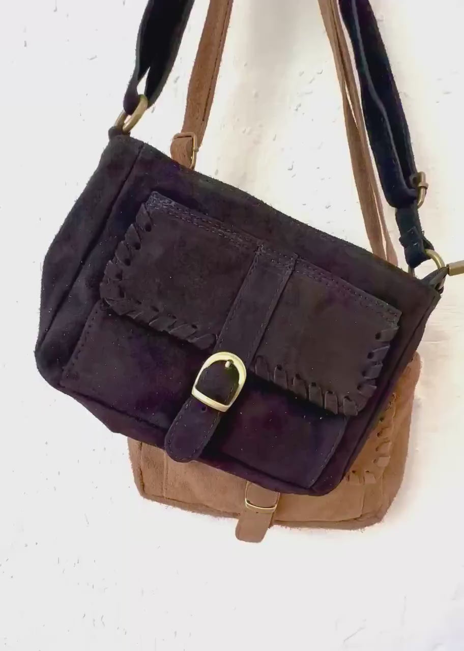Kleine Wildledertasche | Western Style  | Cross Body Bag | braun oder schwarz