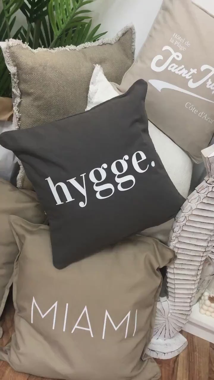 HYGGE Kissen | Kissenbezug aus Baumwolle | minimalistische Deko | 45 x 45 cm