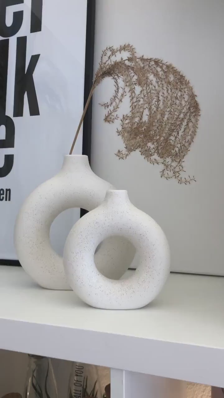 Donut Vasen unterschiedliche Größen | Deko Objekte | Nordic Stil | Skandi | Vase rund mit Loch