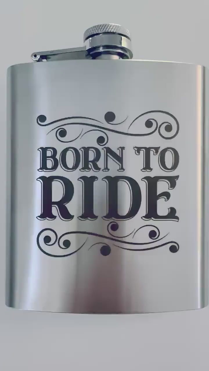 Flachmann | personalisiertes Geschenk für Biker | Trinkflasche Edelstahl mit Namen