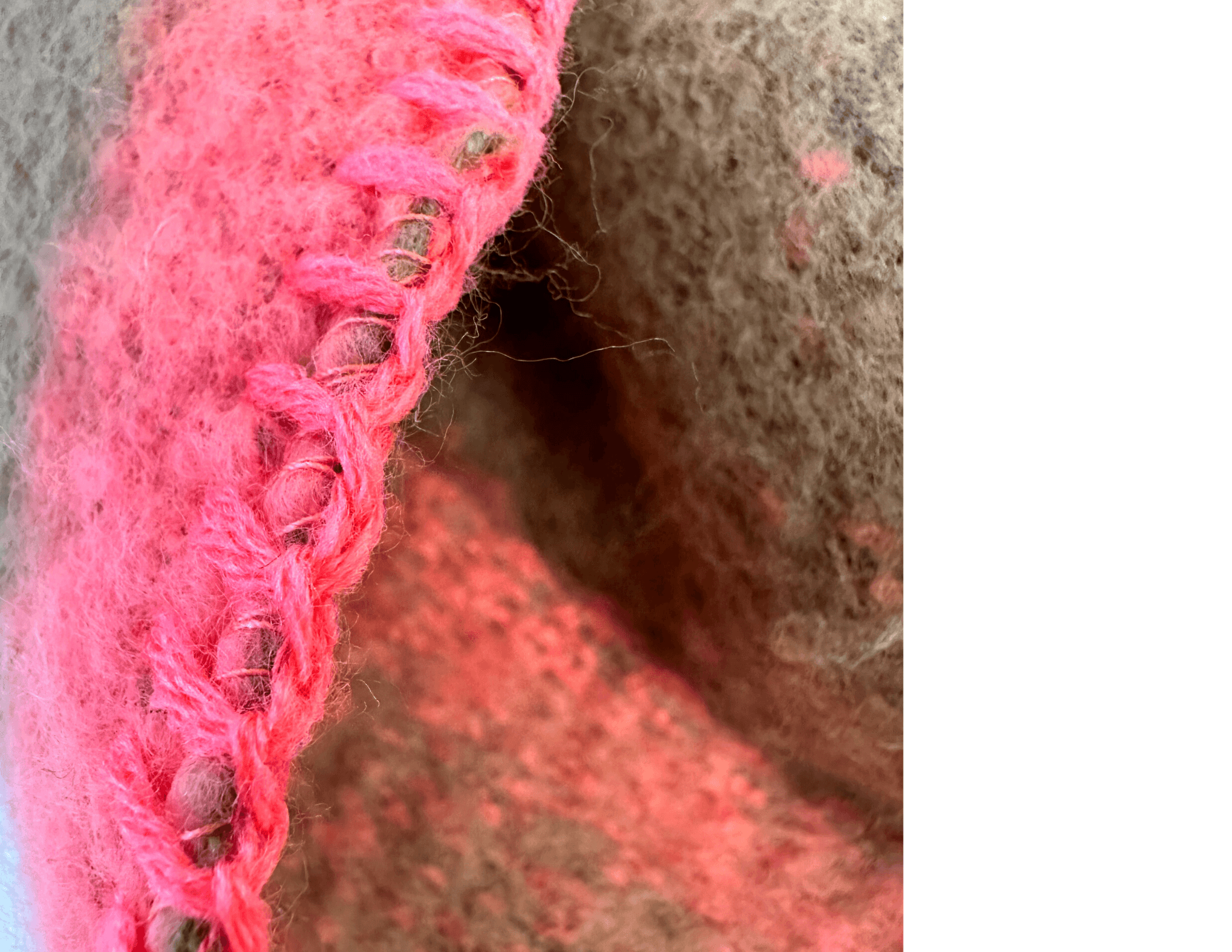 Schal | Dreieckstuch fuchsia & braun | 200 x 90cm - Roo's Gift Shop