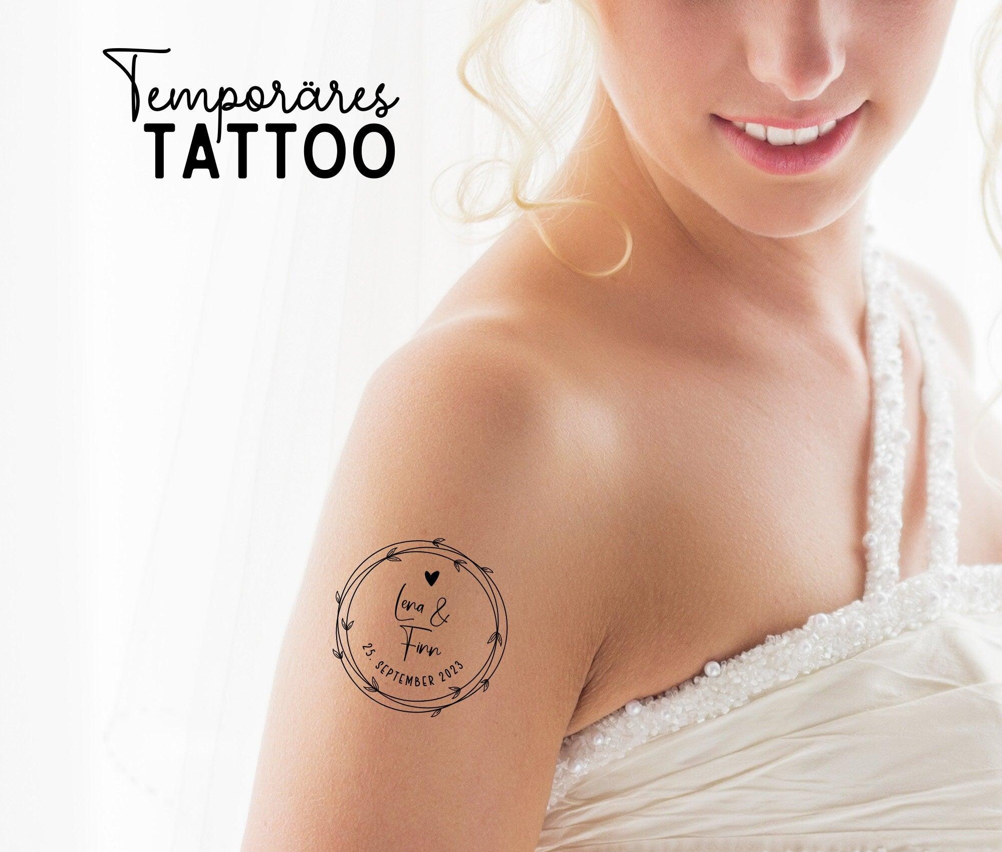 Tattoo | temporäres Hochzeits-Tattoo | JGA | personalisiert - Roo's Gift Shop