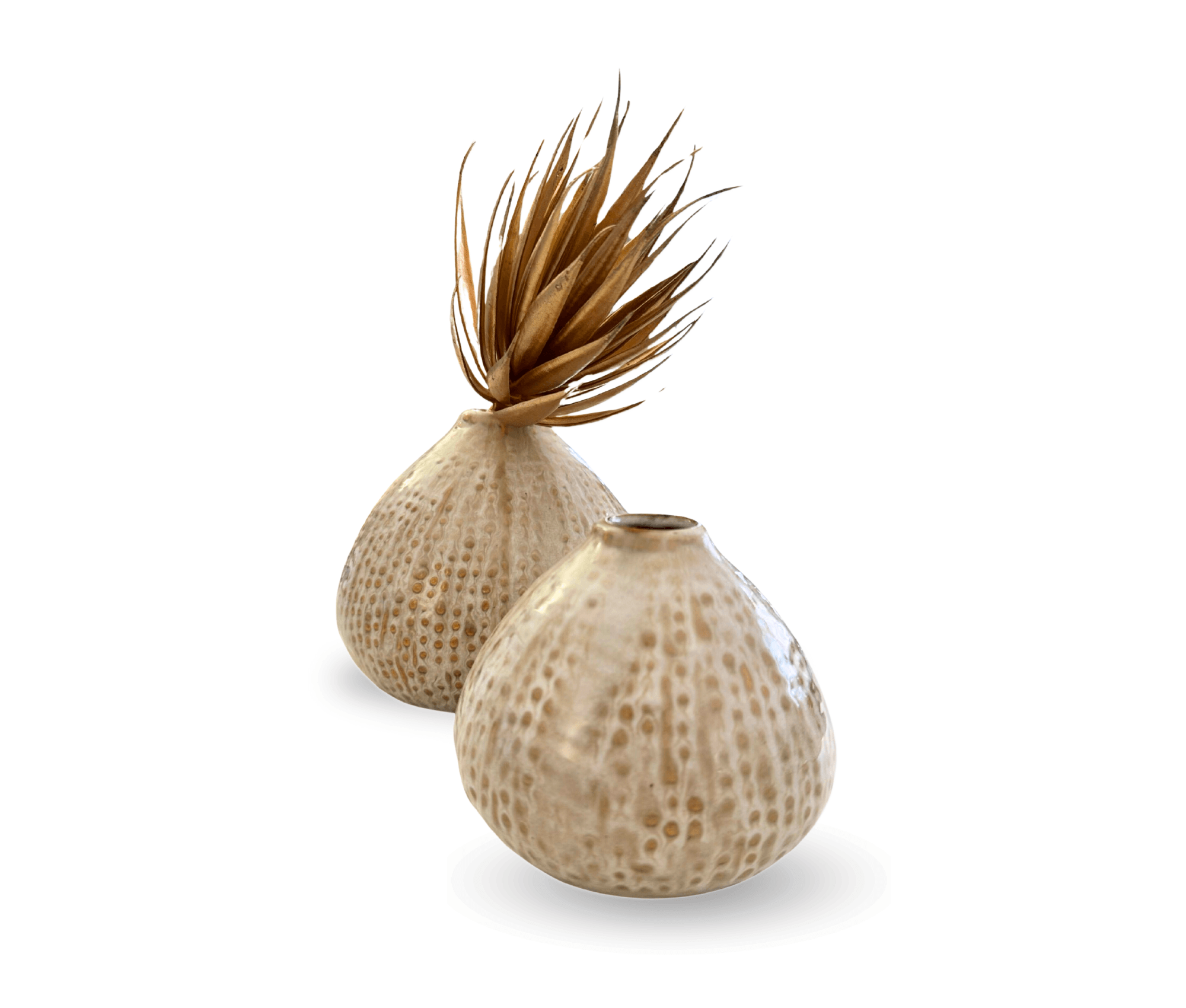 Vase Boho | Steingut lasiert beige | zwei Größen | natur - Roo's Gift Shop