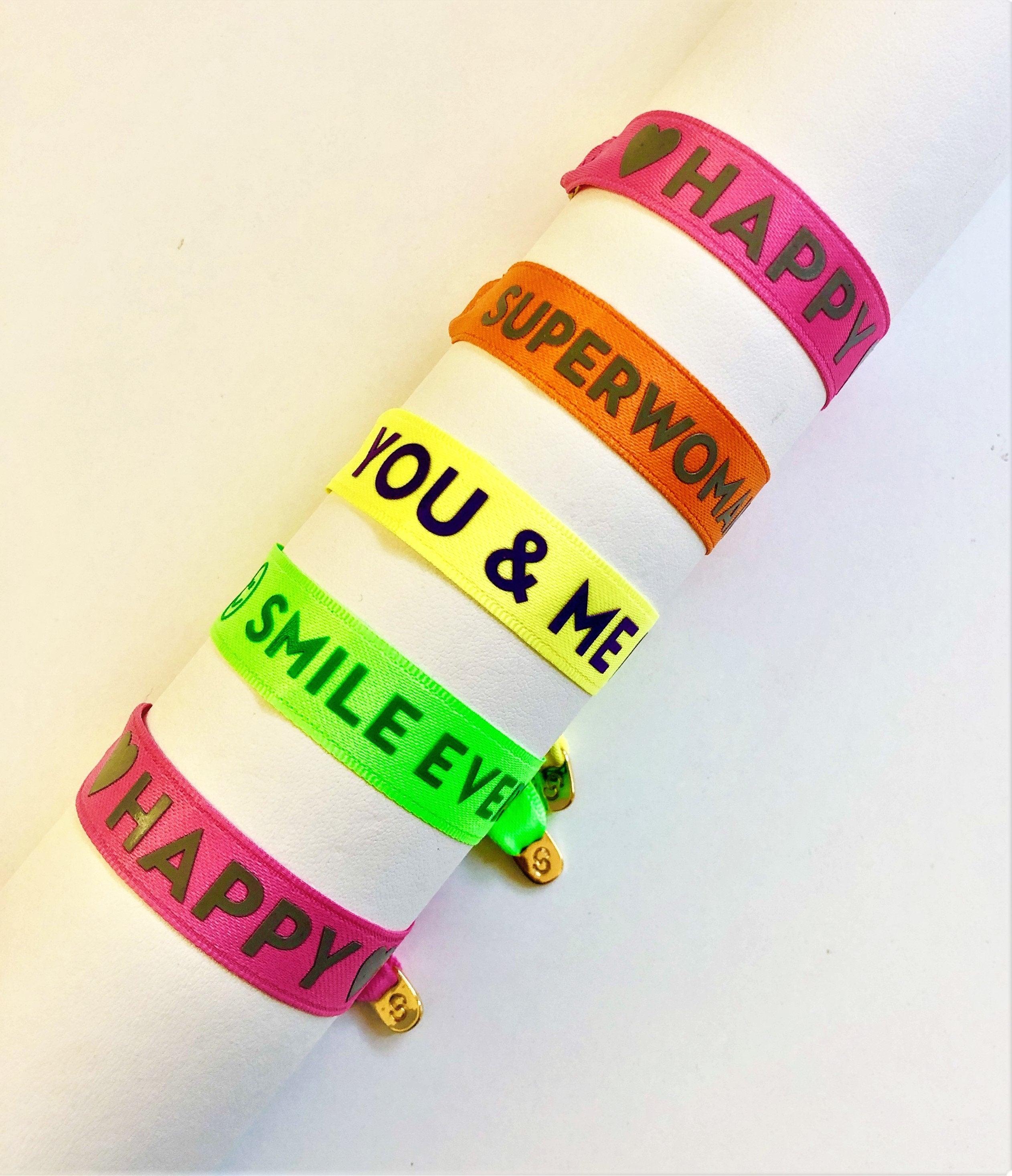 Armband | bunte Neonfarben | Freundschaftsarmband - Roo's Gift Shop