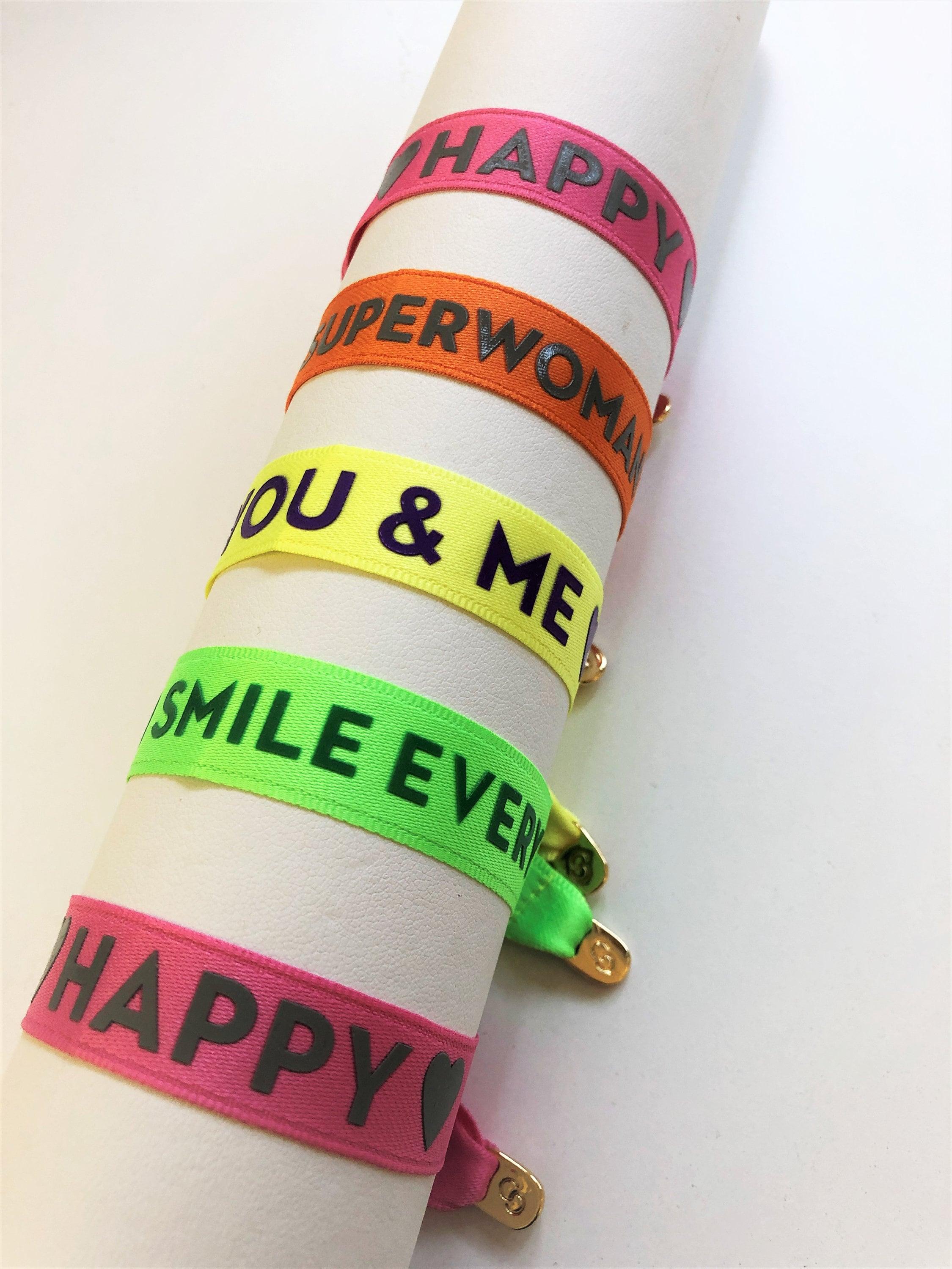 Armband | bunte Neonfarben | Freundschaftsarmband - Roo's Gift Shop