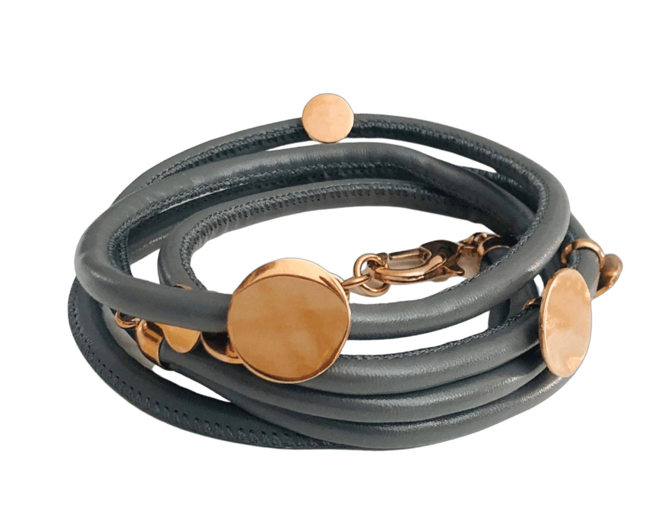 Armband | Echt Leder | beige, grau oder schwarz - Roo's Gift Shop