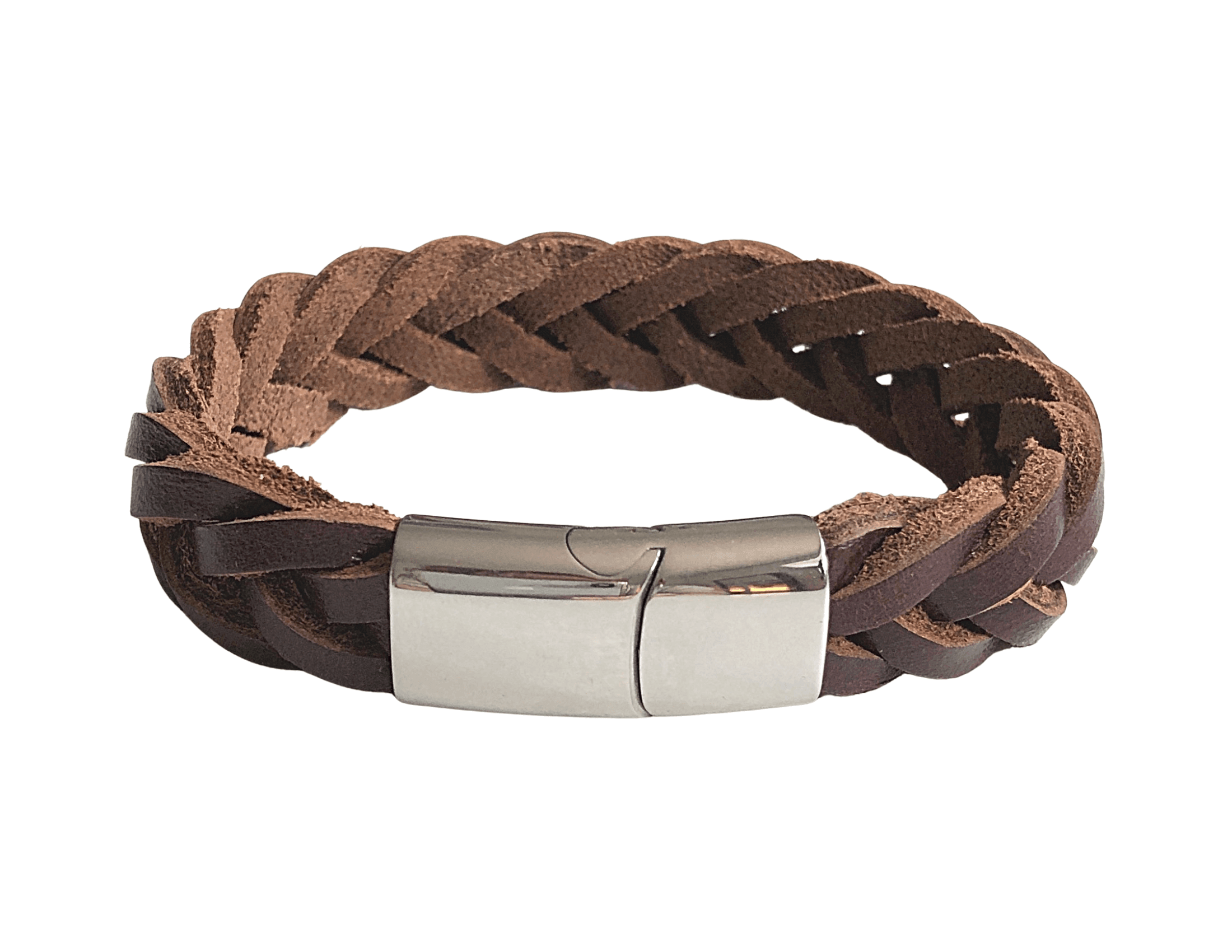 Armband | geflochtenes Lederarmband | braun - Roo's Gift Shop